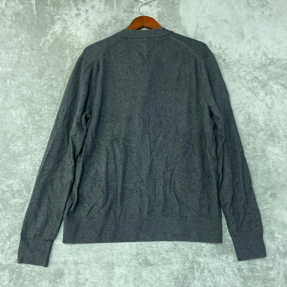 NWOT Tommy Hilfiger Cashmare Blend V-Neck Cardigan Sweater Men's XL Gray